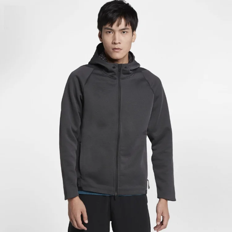 Мода Теплый корпус полная молния с капюшоном зимняя мужская куртка