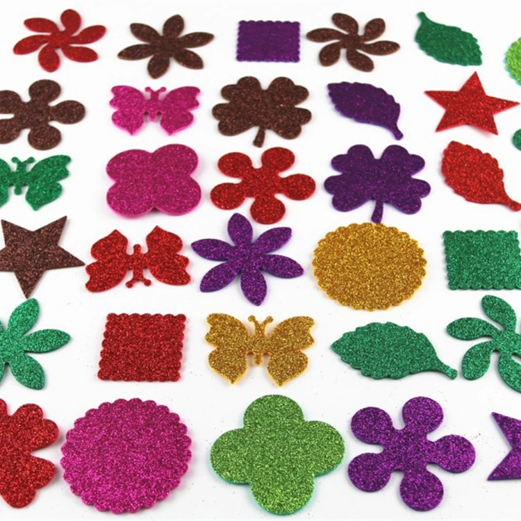 A4 Glitter EVA Foam Craft Paper for DIY Handcrafts Decoration Glitter Foam Stickers