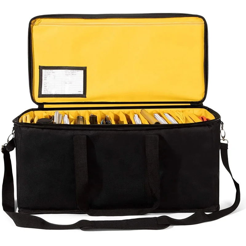 Custom Logo Large Cable File Bag With Shoulder Strap DJ Cable File Bag