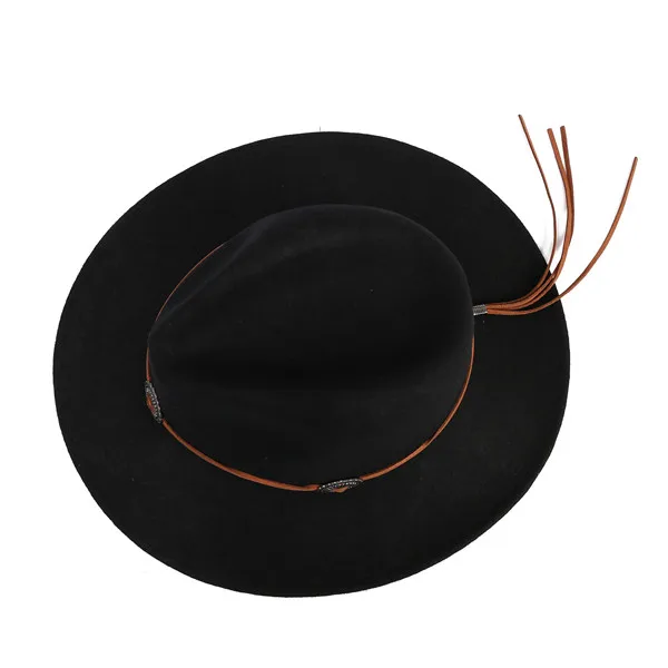 100%wool black fedora