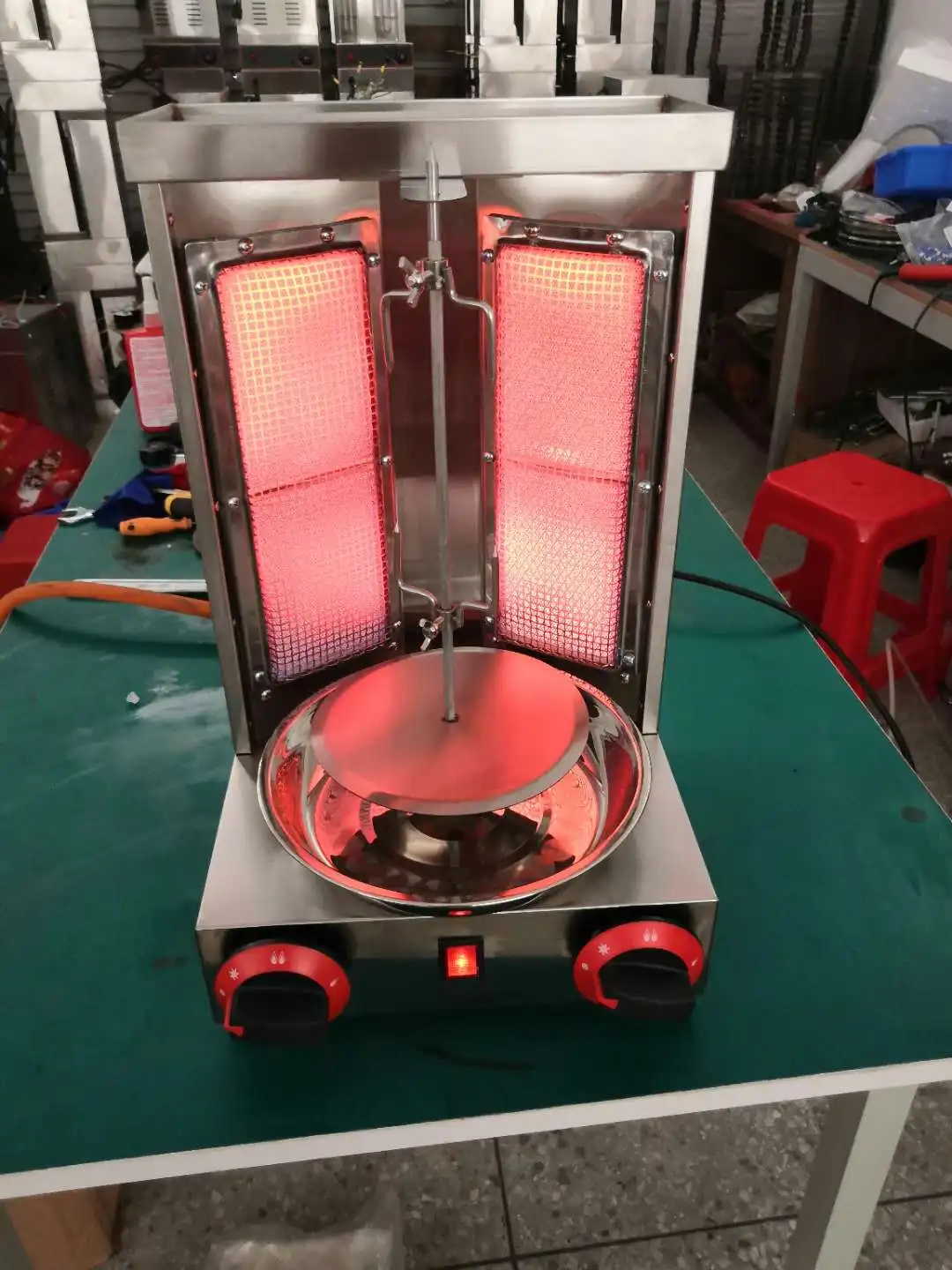 Газовая машина Shawarma для курицы из нержавеющей стали