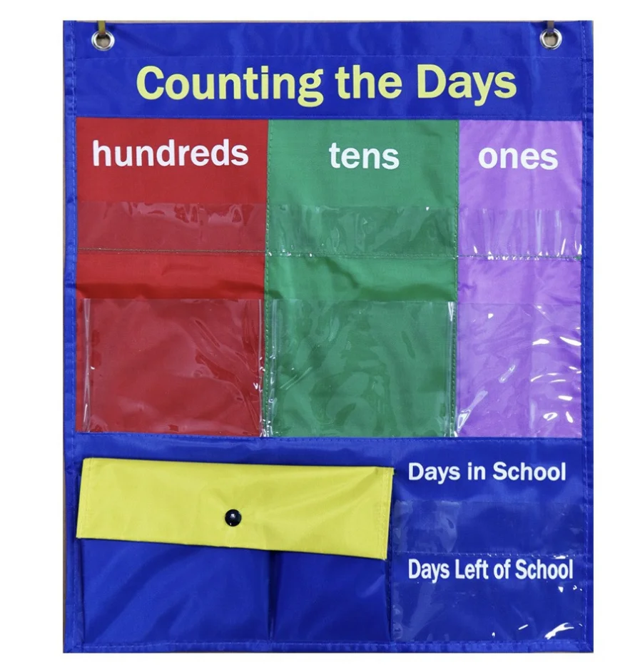 Early Teaching Tool Kids Teaching Math Toy Learning Number Counting The Days Hanging Bag Mathematical formulas Chart Cards Tool
