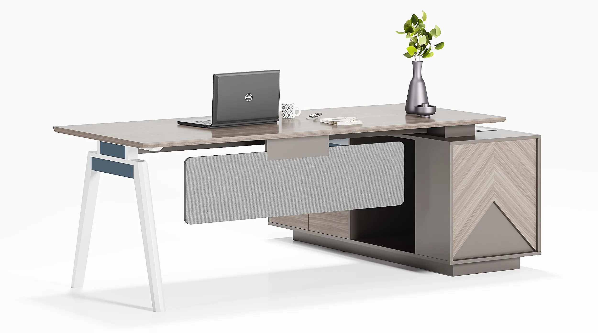Manufacturer Factory Price Modern Boss Office Executive Desk Wooden L-Shaped Computer Table With Drawers