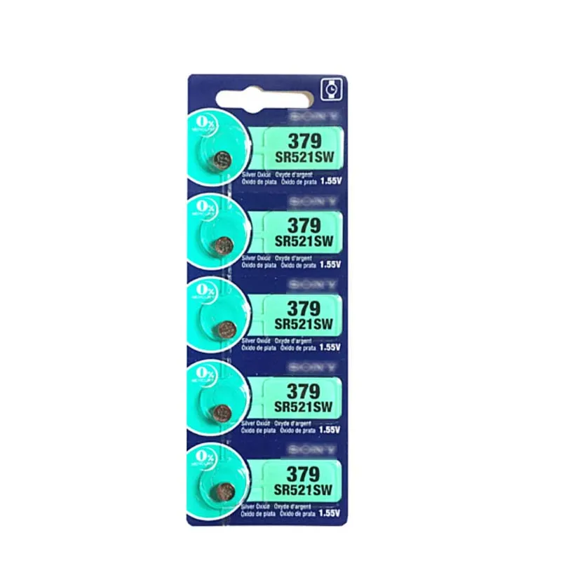 SR521SW 1 55 V батарея из оксида серебра 379 SR521 AG0 для часов