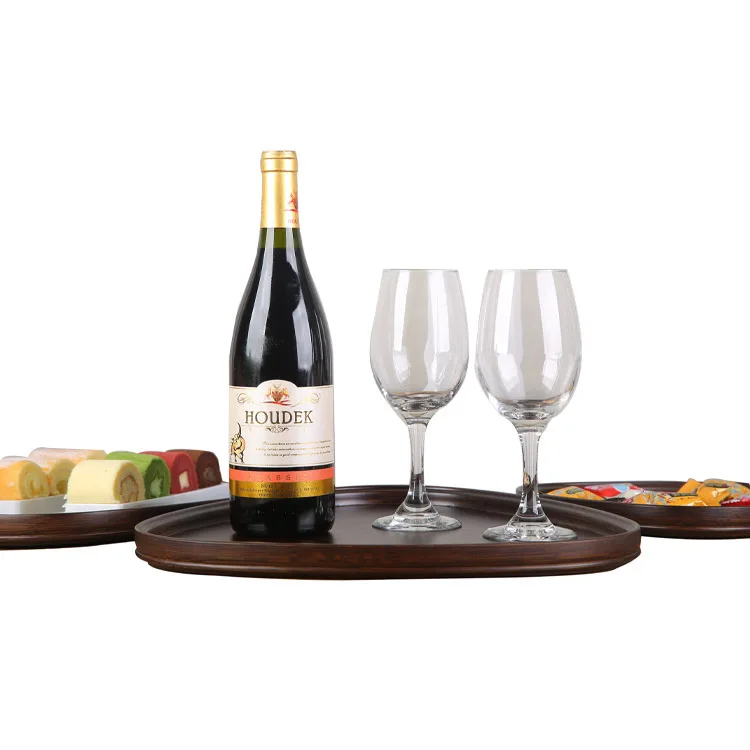 Hot Selling Heart Shape Wood Snack Plate Tray Bamboo Serving Tray Decorative