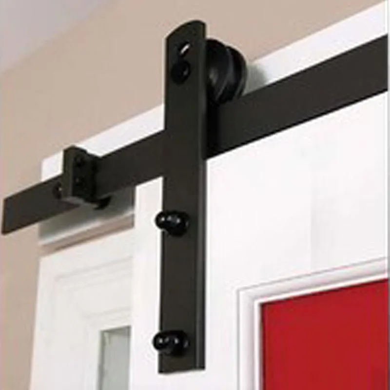 Hoone Modern Wood Door Sliding Kitchen Long Barn Door Handle Black Sliding Wood Barn Door System