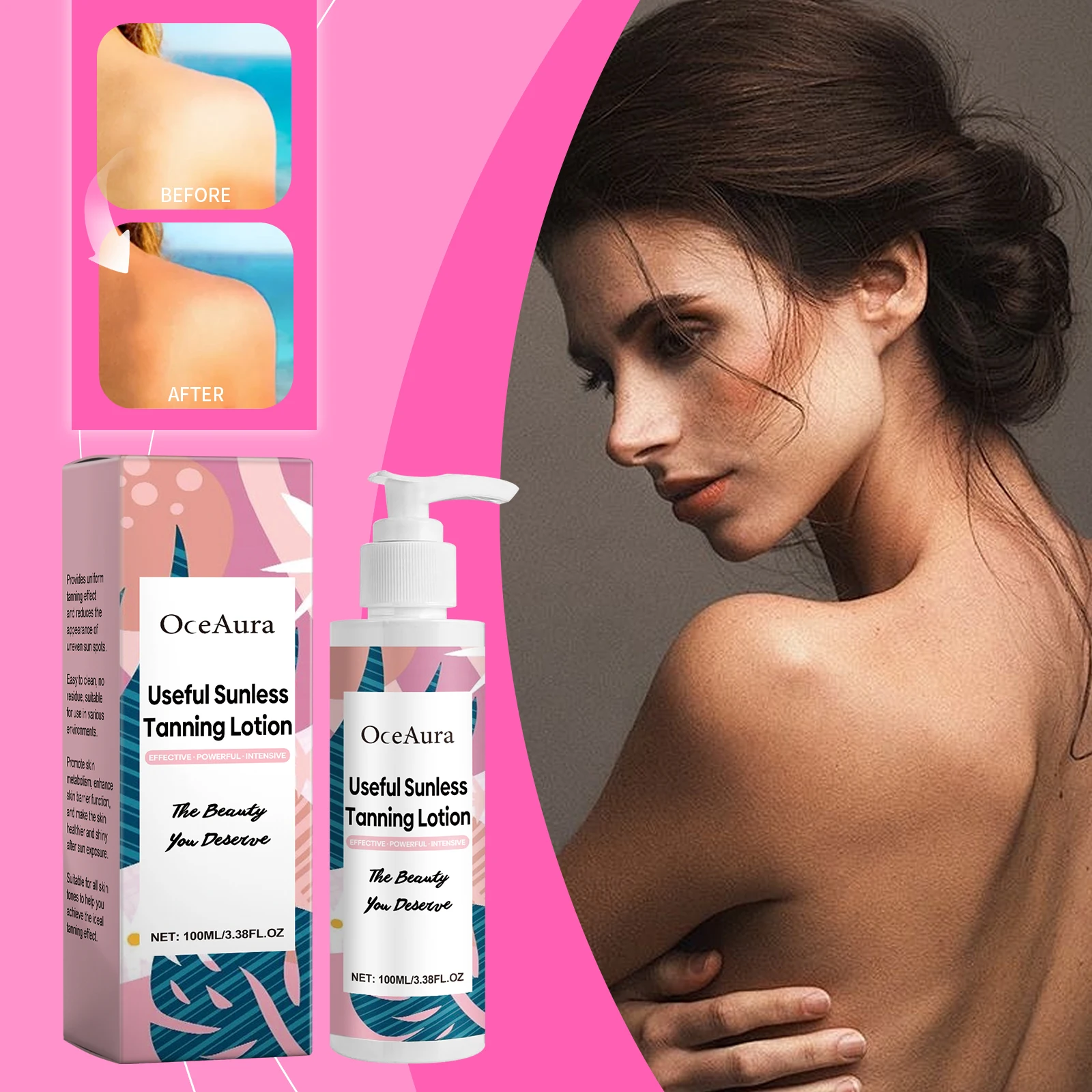 Oceaura Private Label Tanning Lotion Nourishing Body Tanning Lotion Gentle Tanning Lotion For Women