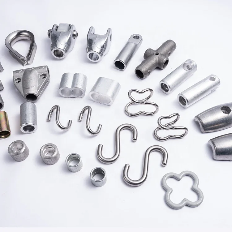 Playground equipment use metal and plastic connecting accessories