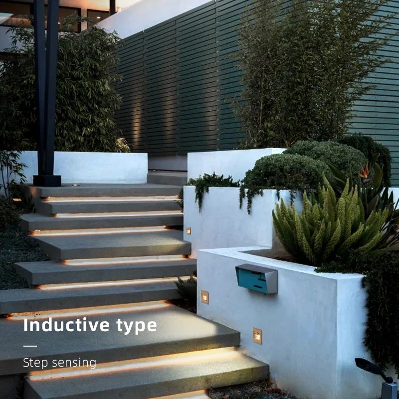 Indoor home hotel smart motion stairs bedroom corridor staircase lighting with sensor led wall stair step lights
