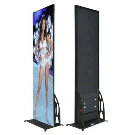 GOB P1.8 p2 P2.5 Indoor Led Poster Screen Led Digital Display cabinet banner Portable Led Video Wall Wheels Trade Show Store