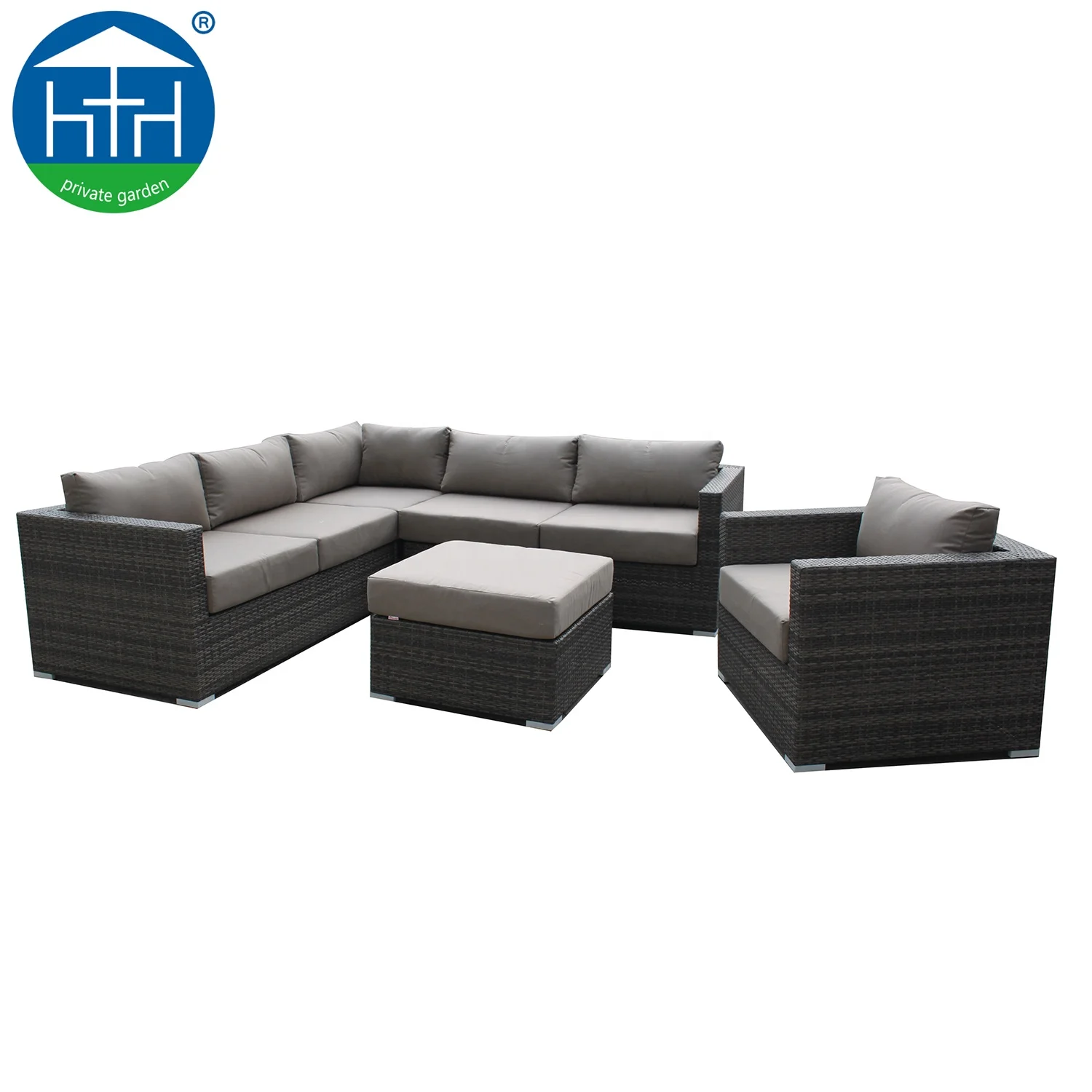 All weather rattan sofa set outdoor furniture leisure sectional corner wicker comfortable garden sofas