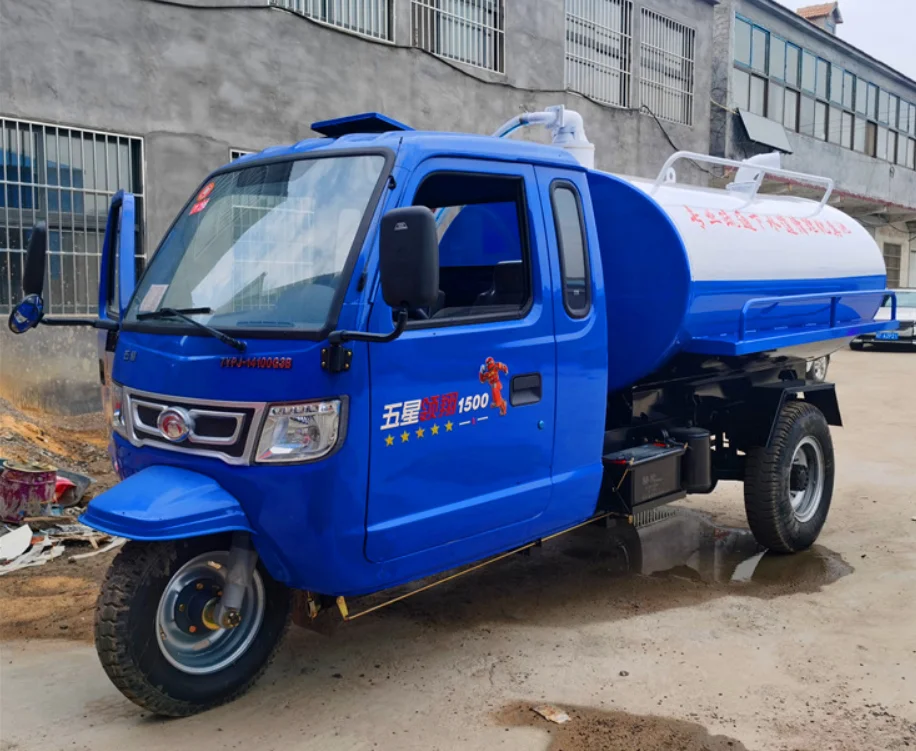 Multifunctional City Pipeline Cleaning And Dredging Diesel Three-wheel Manure Suction Community Biogas Digester Cleaning Vehicle