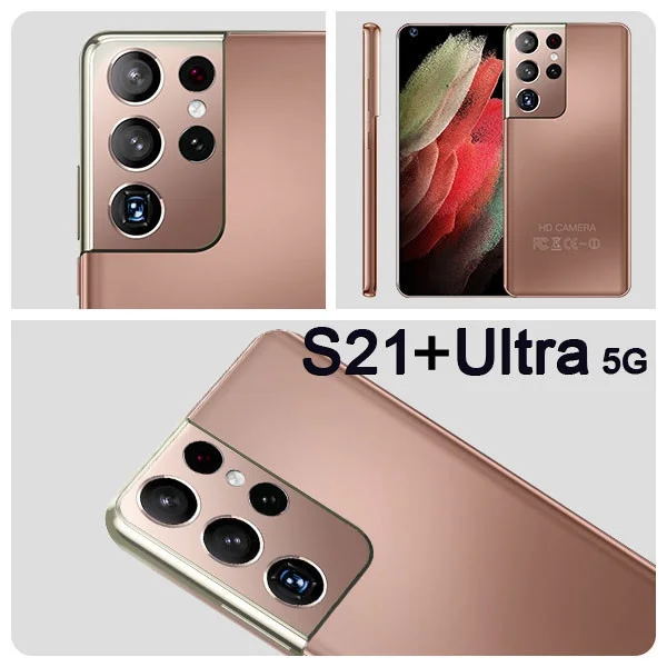 2022 New S21+Ultra 16+512GB Rom 5G Android smartphone Gaming with dual sim card MTK6899 mobile phones