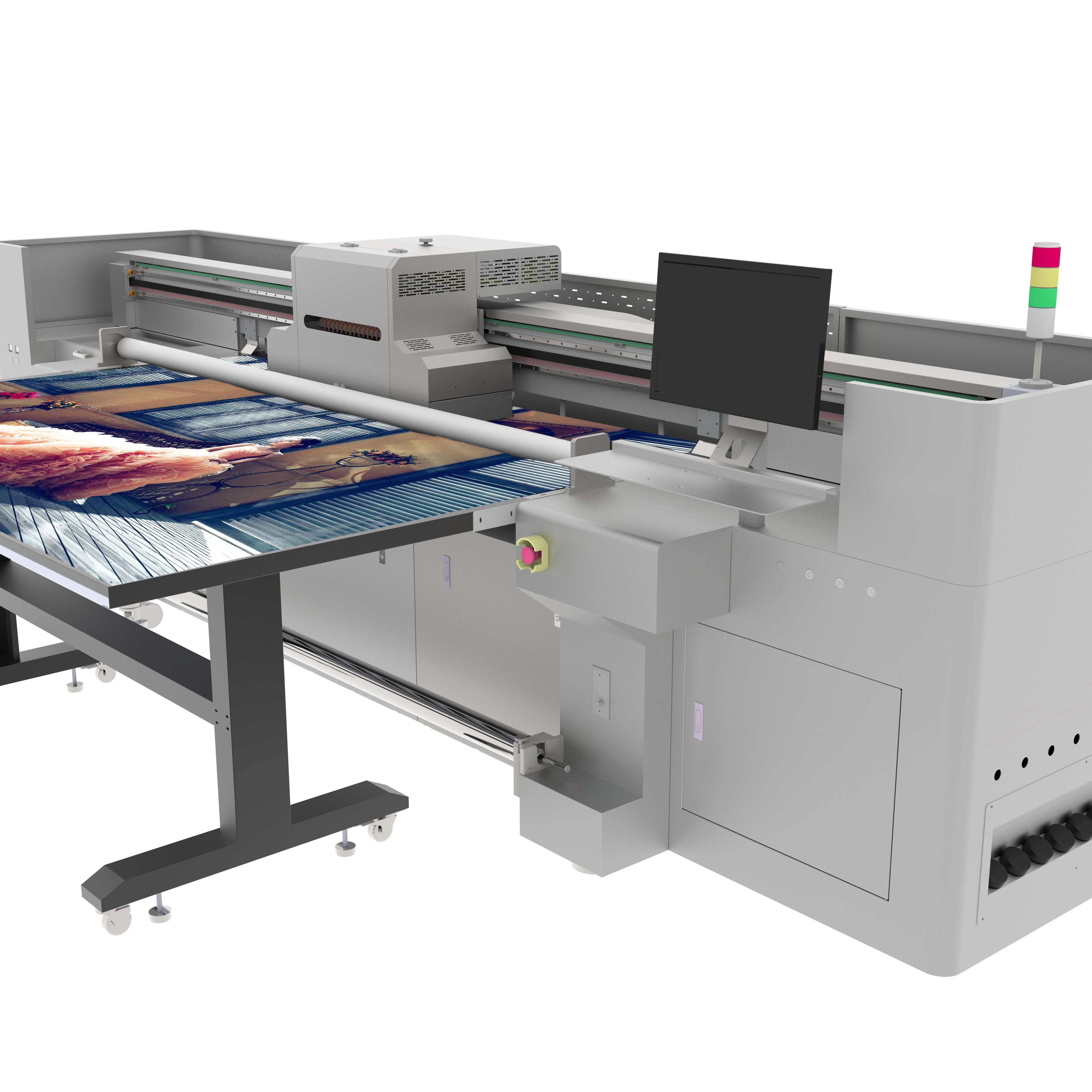 Крупноформатный УФ-принтер 1 8 м гибридный ricoh gen5 настенная бумага промышленный УФ струйный принтер