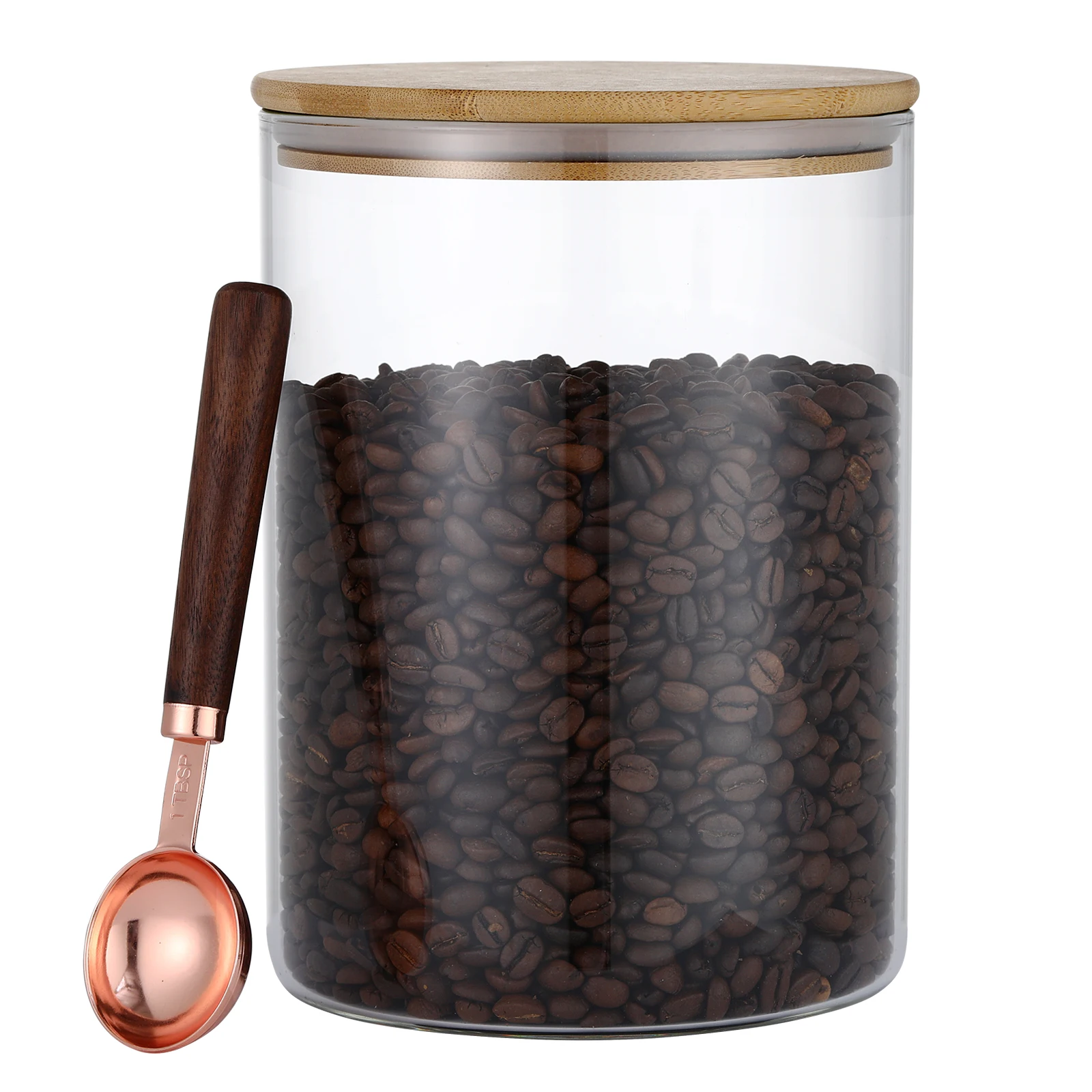 3000ml Large Storage Bottles & Jars Food Storage Container with Airtight Bamboo Lid Borosilicate Clear eco Glass Jar