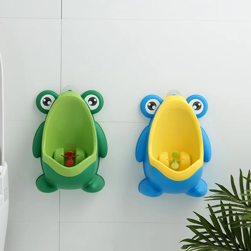 Cute Frog Baby Boy Potty Toilet Urinal Kids Travel Potty Training Frog Children Stand Vertical Pee Infant Toddler Wall-Mounted