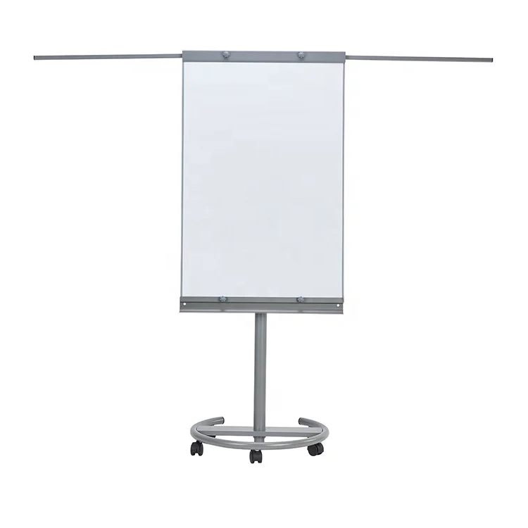 Office & school supplies mobile white board flipchart easel height adjustable magnetic whiteboard flip chart stand with wheels