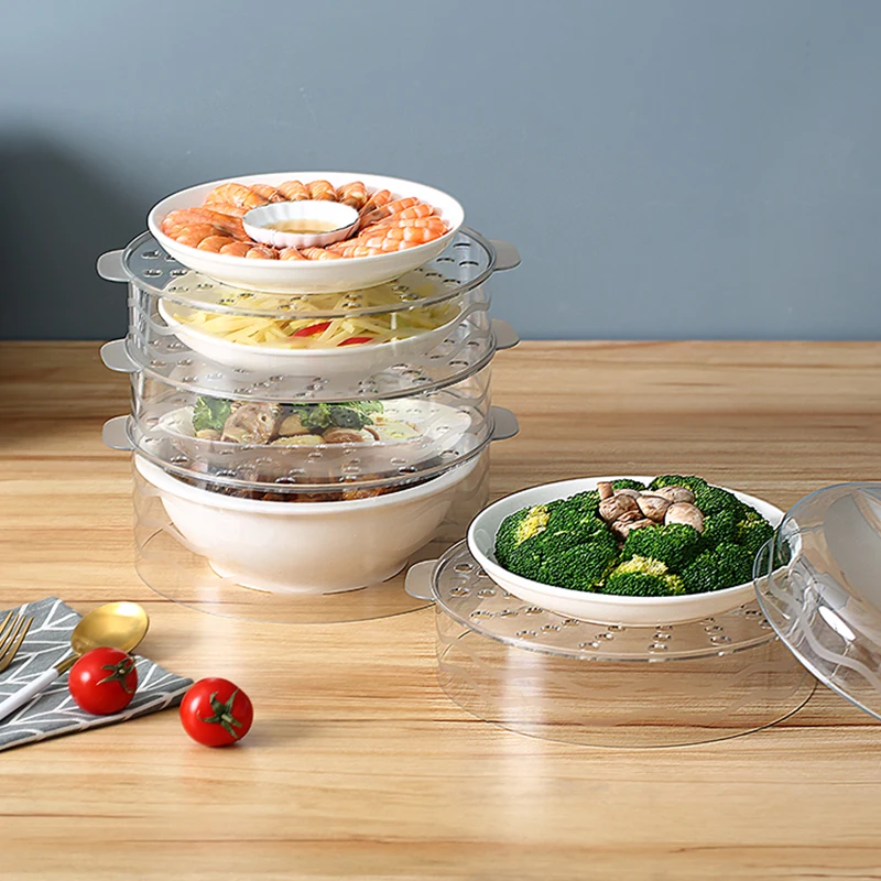 4-layer transparent insulation vegetable cover foldable Clear pop-up Restaurant table cover amazon clear acrylic food dome cover