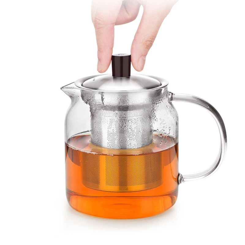 Glass Teapot with Tea Strainer for Loose Leaf Tea