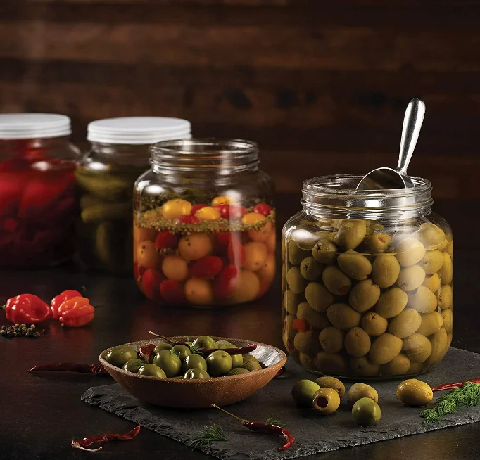 Домашняя кухня прозрачное стекло варенья маринование консервирование Стекло Мейсон баночки для хранения 1890 мл