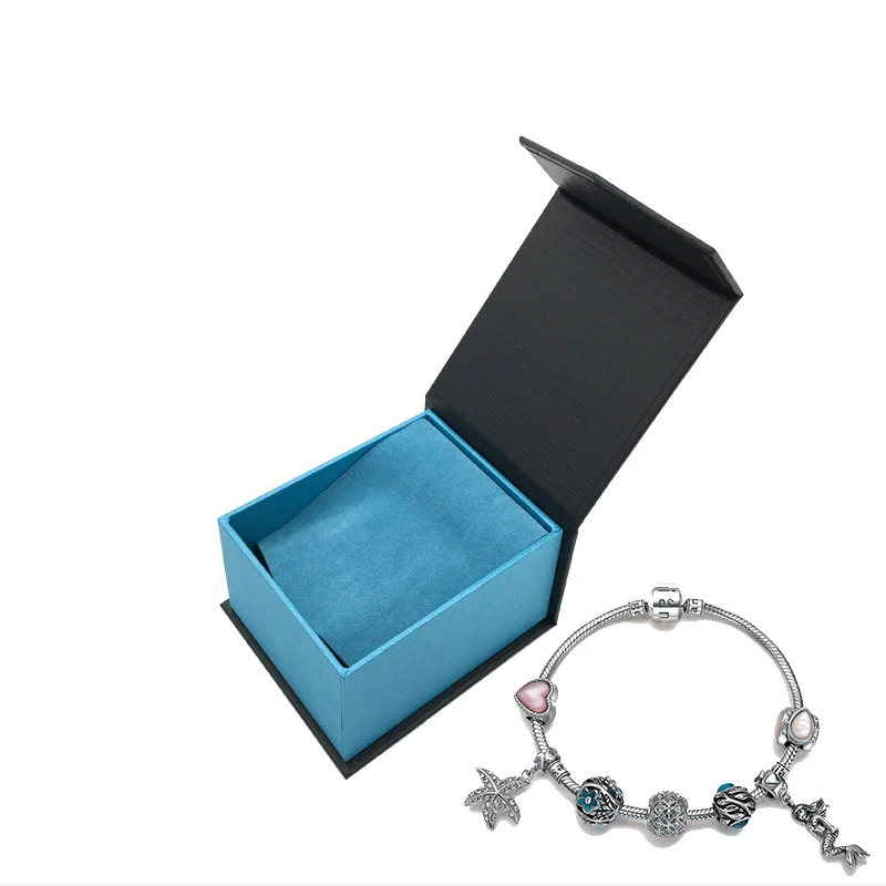 Custom sponge insert jewelry paper packing gift pack box jewellery box for 14K gold necklace