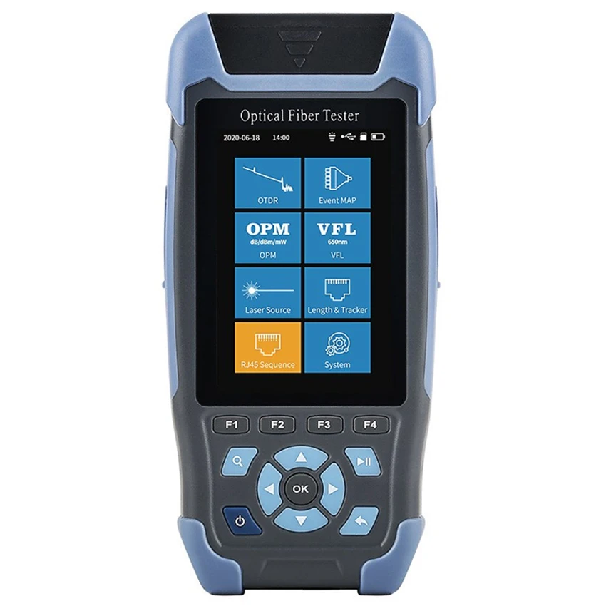 NK3200D Optical Fiber Tester Mini OTDR Optical time domain reflectometer Singlemode 24dB/22dB 64km 9 Functions 1310/1550 FC/UPC