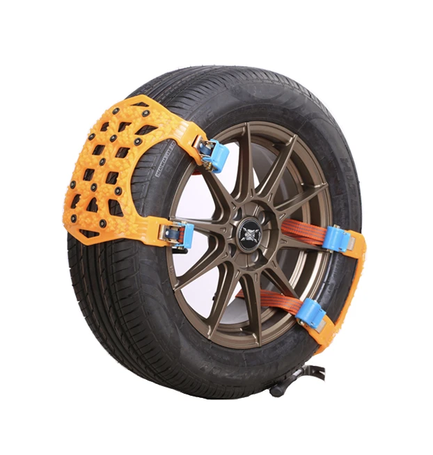 2021 Hot Sell wear-resistant Rubber nail type plastic snow chain for car tires