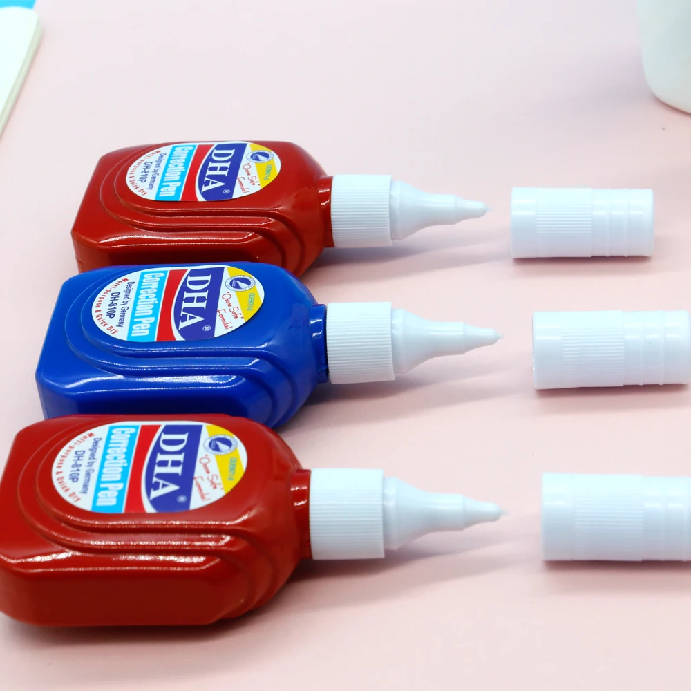 Student Stationery Eco-friendly and Safety hygiene Correction Liquid with Metal Tip  Quick-drying Correction Pen Correction