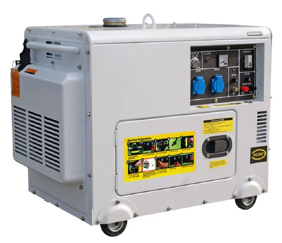 2024 Hot Sale 5.5KW 6KVA 8KW 10KW China Factory Cheap Price Standby Silent Small Diesel Generator