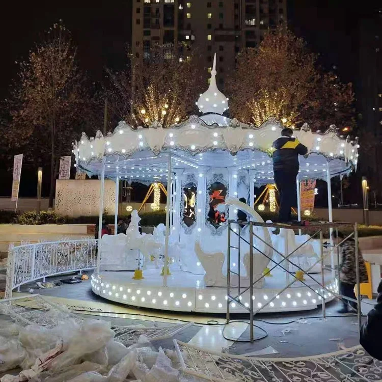 Best Quality Kiddie Rides 12 Seats Small luxury Carousel for Sale Amusement Park Horse Carousel