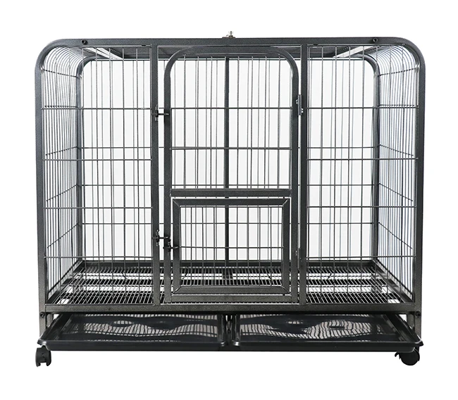 NANTONG HAIAN Dog Cage Crate Heavy Duty Strong Metal Kennel Playpen for Large Dogs with Four Wheels