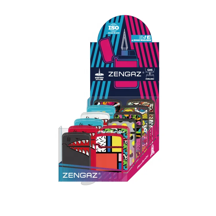 
Hot Sale Mix Design Gas Refill Windproof Cigarette Stylish Cigar Torch Lighters 