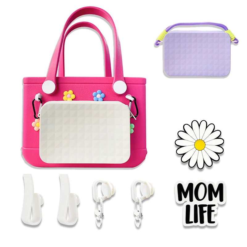 Silicone Phone Holder for Bogg Bag, Soft Silicone Insert Wallet Charm Bogg Bags Beach Accessories