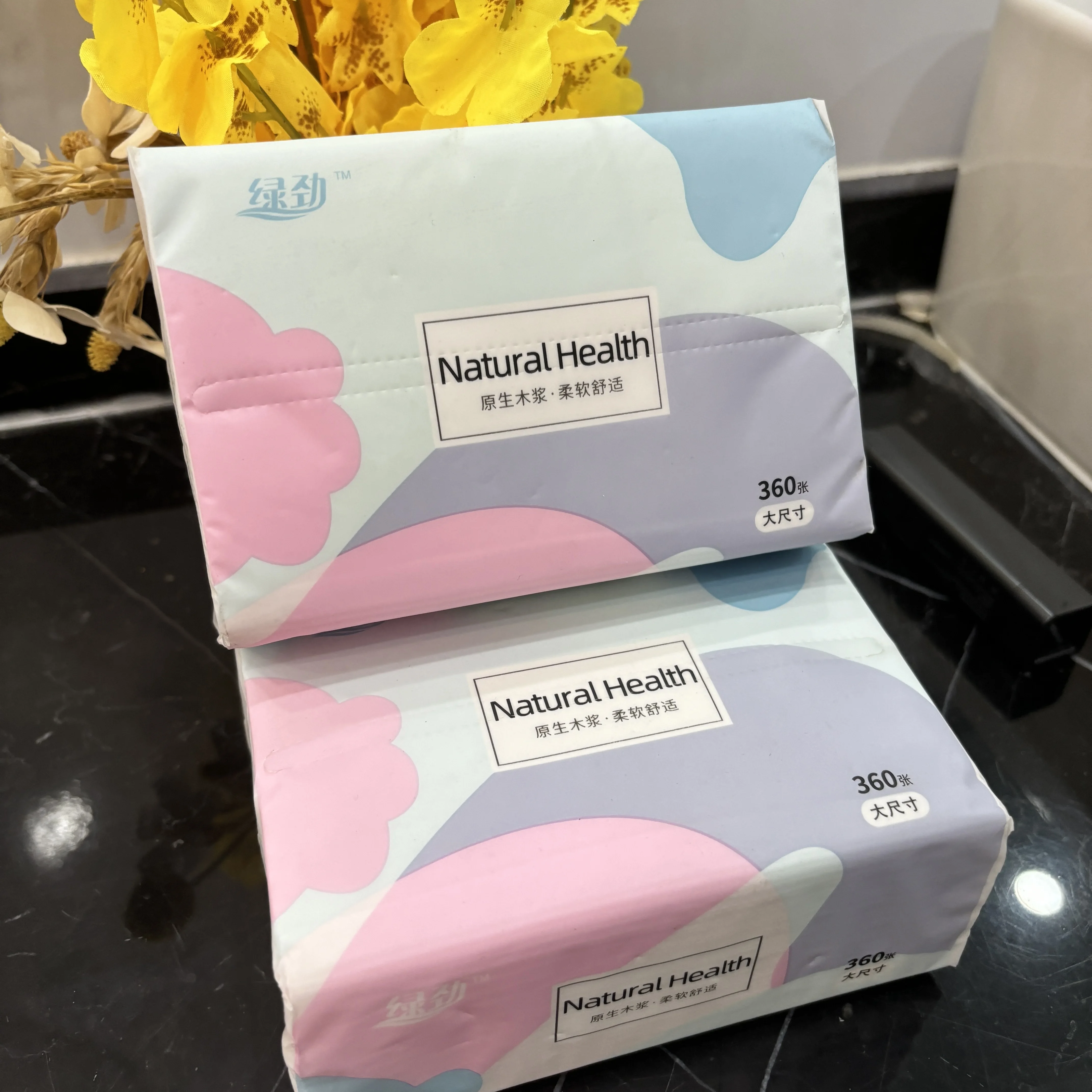 China paper tissue customized facial tissue paper soft packaging wholesale car custom logo facial toilet tissues paper