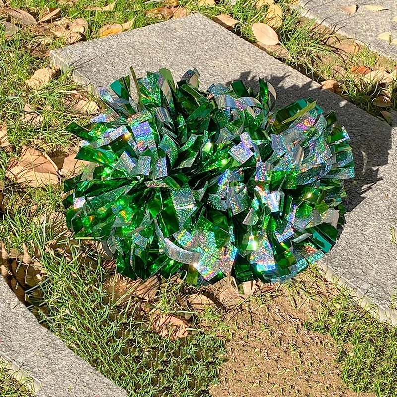 wholesale custom 4 6 inch cheer glitter pom holographic mix metallic solid color cheerleading pom poms