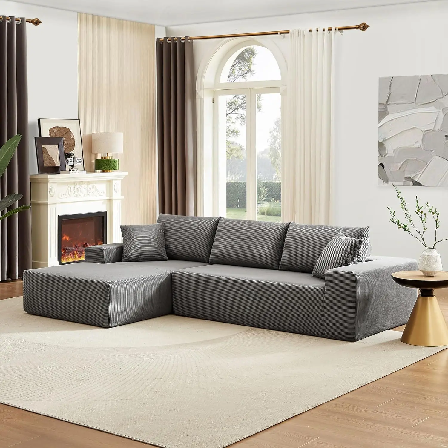 Compressed sofa set furniture couches luxury living room minimalist velvet  modern fabrics semi round couch compressed