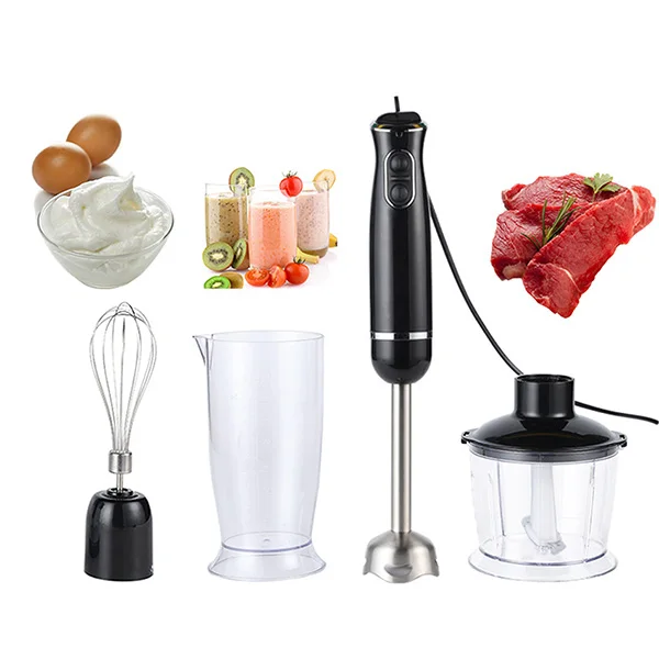 Hand Blender Set High Quality Blender Stainless Steel Rod and Blade 600 W 50- 60 HZ 4 In 1 Best Price Powerful Immersion Blender