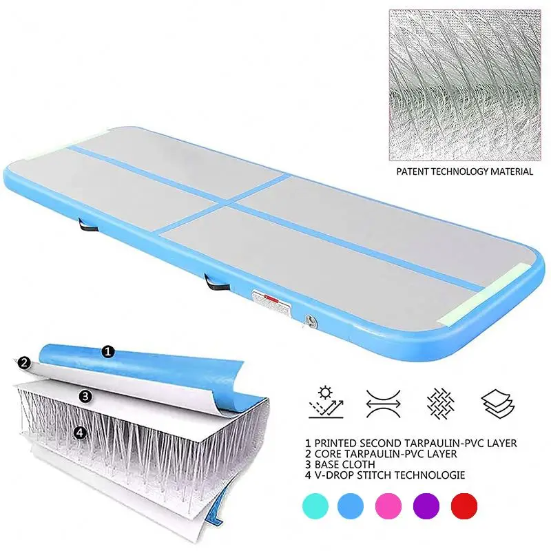 Factory Sale High Quality Inflatable Air Tumble Track Gym Mat For Yoga