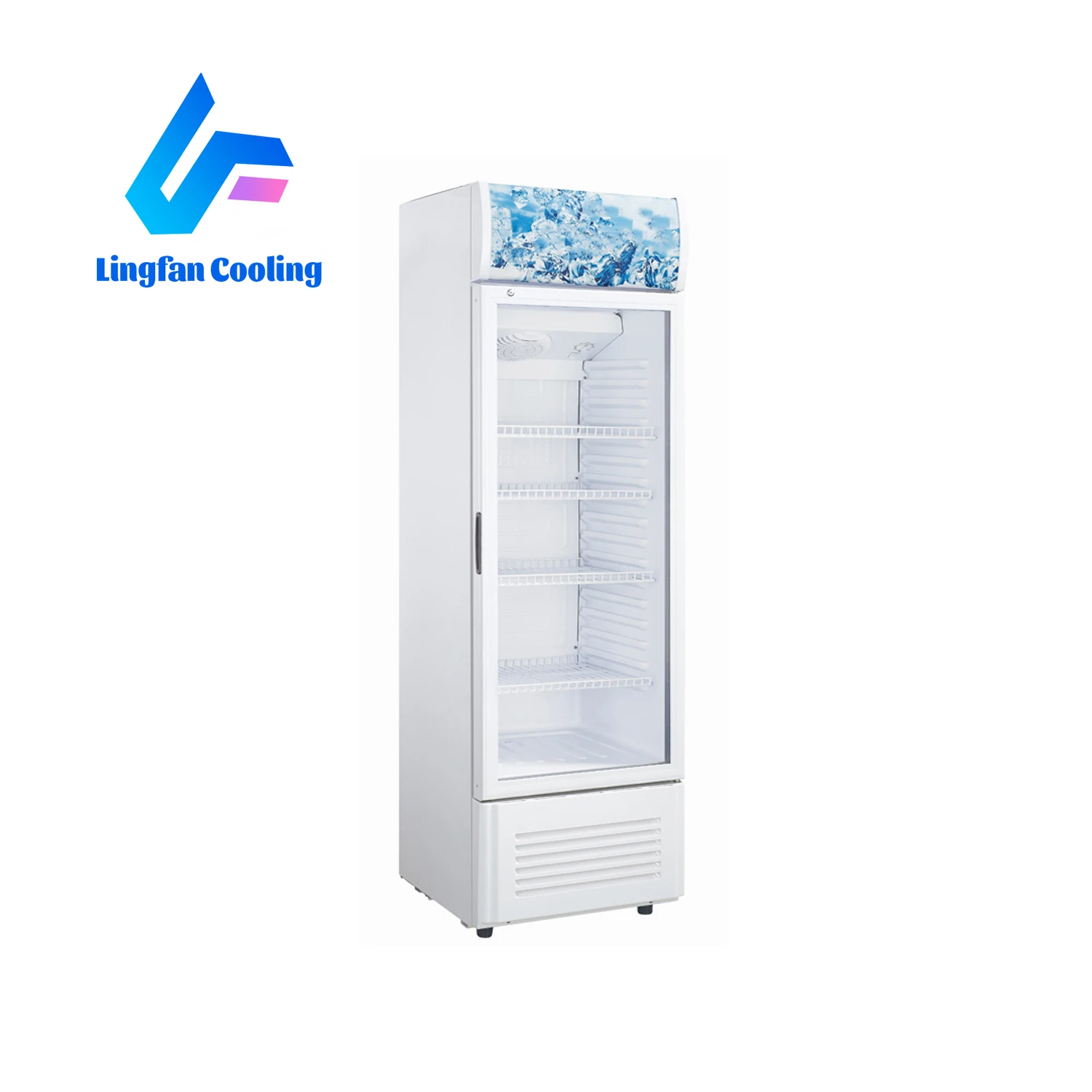 Single-Temperature Portable Vertical Beverage Cooler Display Cabinet with Glass Door New Refrigeration Equipment