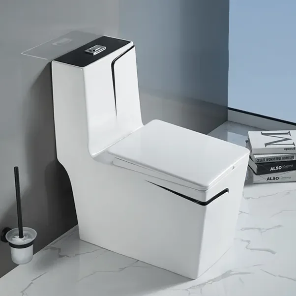 Modern Style Bathroom One Piece square Sanitary Ware Glazed Colored Toilet Washdown Toilet Bowl Ceramic Toilets