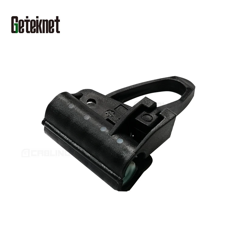 Geteknet OEM fiber optic cable Insulated Strain Outdoor plastic Suspension Clamp universal pole bracket