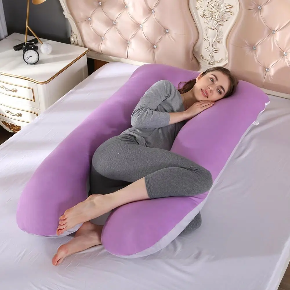 
China Supplier Pregnant Pillow Case U Type Lumbar Pillowcase Multifunction Side Protect Cushion Cover for Pregnancy Women 