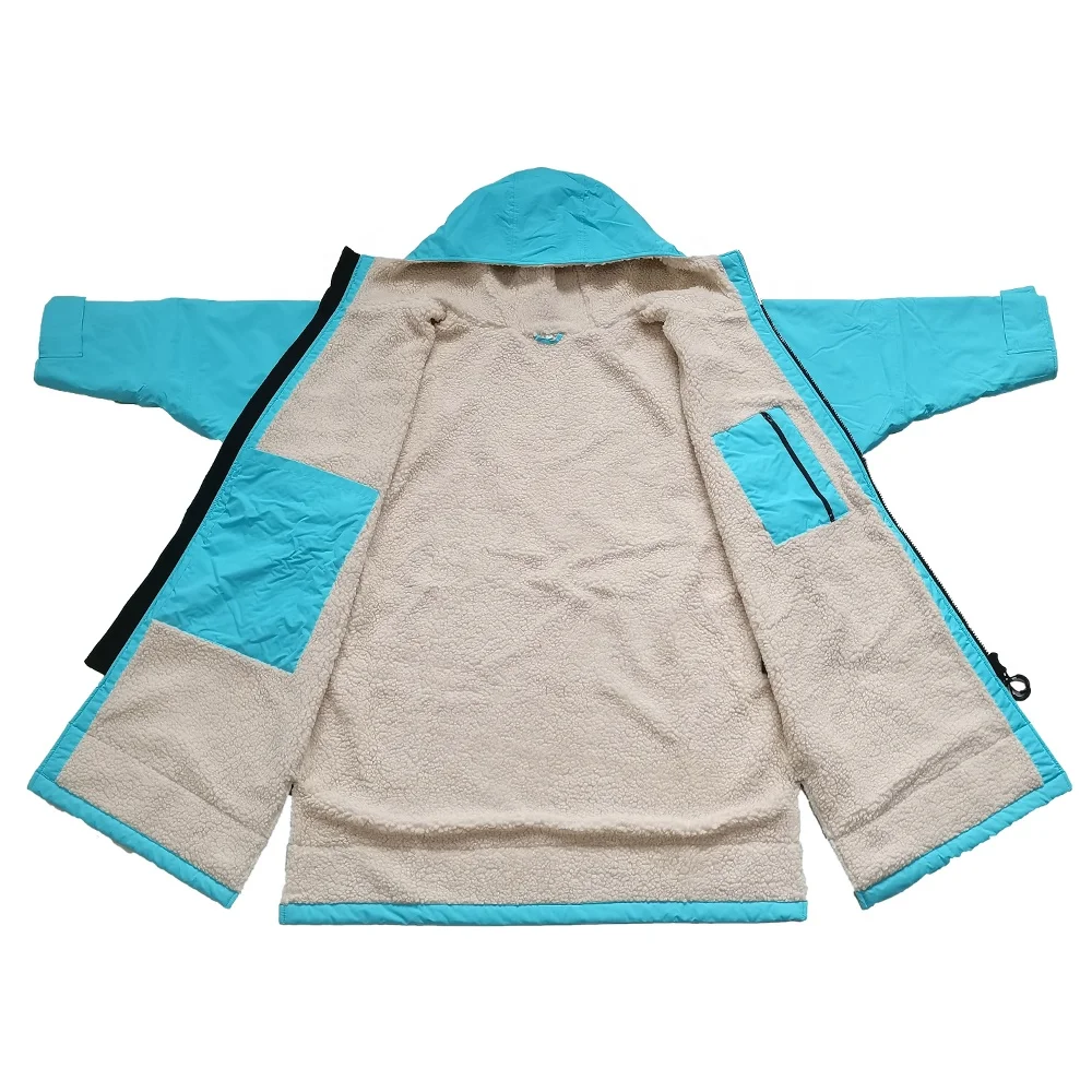 Factory Custom Winter Windproof Drying Robe Waterproof Surfing Swimming Changing Robe Poncho