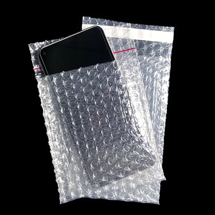 Custom Self Sealed Clear Bubble Bag Transparent Plastic Self-Adhesive Shipping Bags Clear Transparent Bubble Mailer