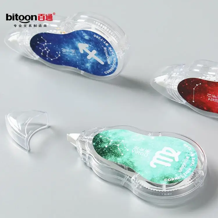 New fashionable large capacity durable correction tape clear film tape correction tape for student use
