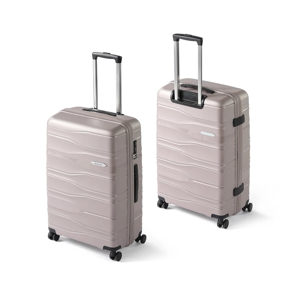 PP material travel luggage bags portable hand carry on suitcase 18 22 26 inch durable zipper trolley luggage