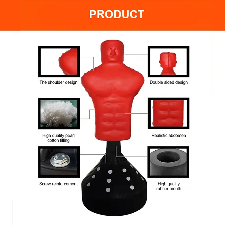 Human Shaped Standing Sandbag Punching Bag Virtual Boxing Bag