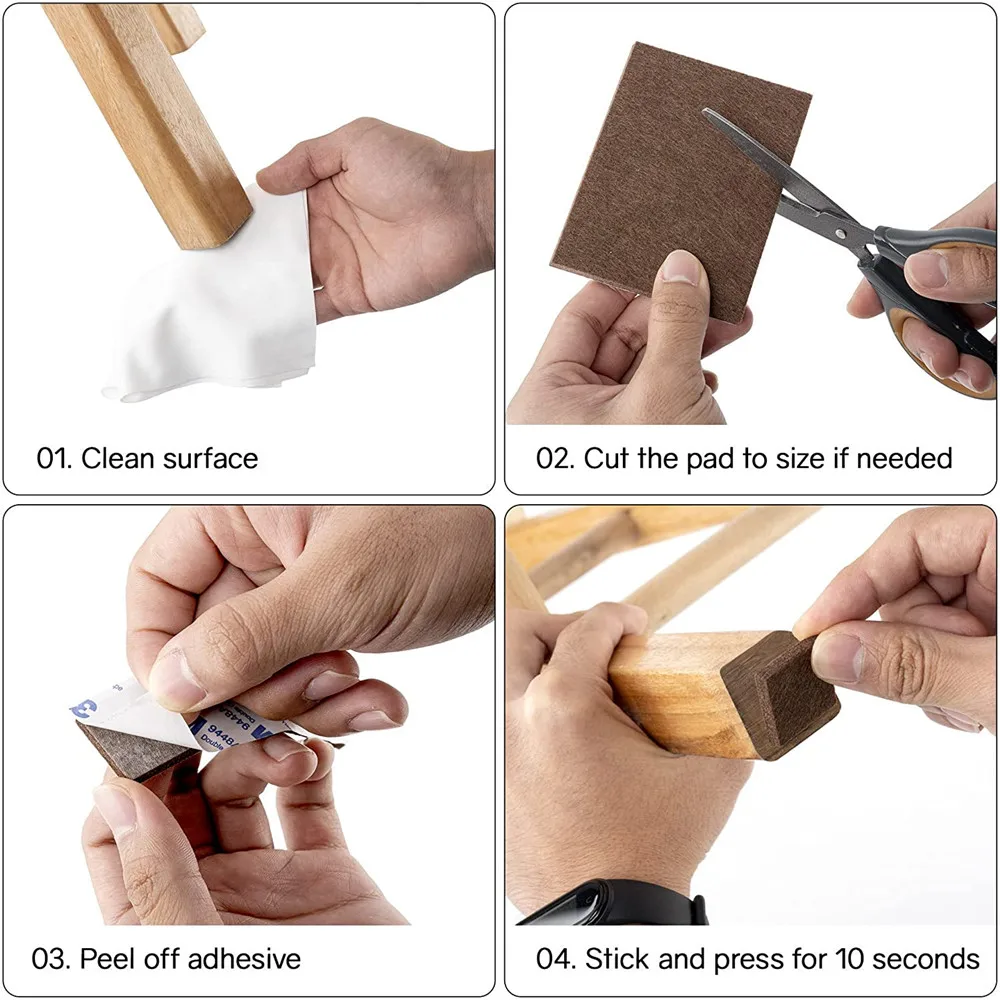 133 PCS Premium Furniture Pads Hardwood floor Protector self adhesive Furniture Felt Pads for chair Legs