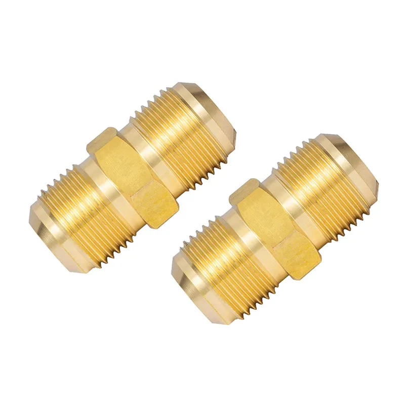 Factory Wholesale 3/8 Inch Male Flare Connector Gas Adapter Quick Connect Brass Flare Fitting Garden Hose Connector