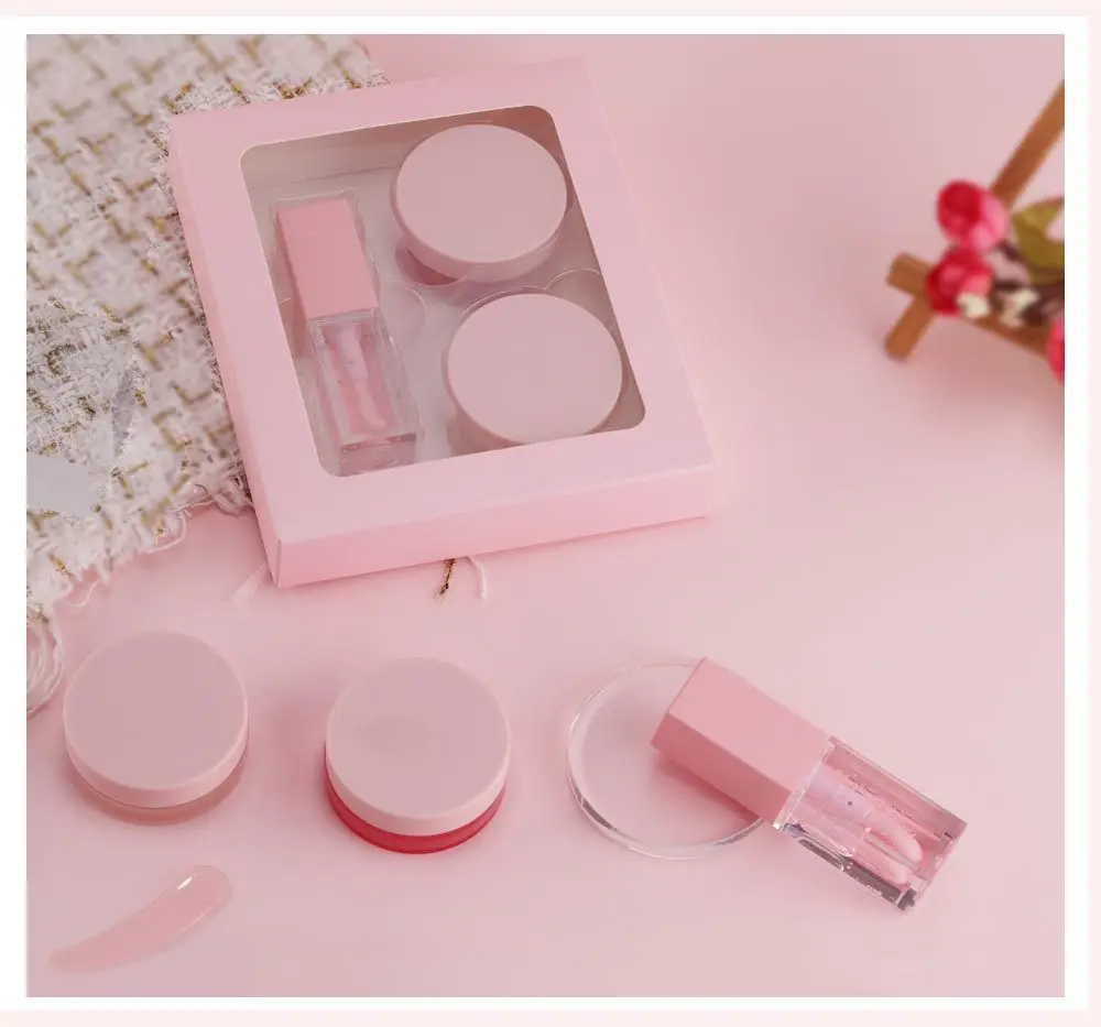 Lip Care Set Moisturizing Hydrating Vegan Plumping Remove Dead Skin Lip Scrub with Lip Oil Tint